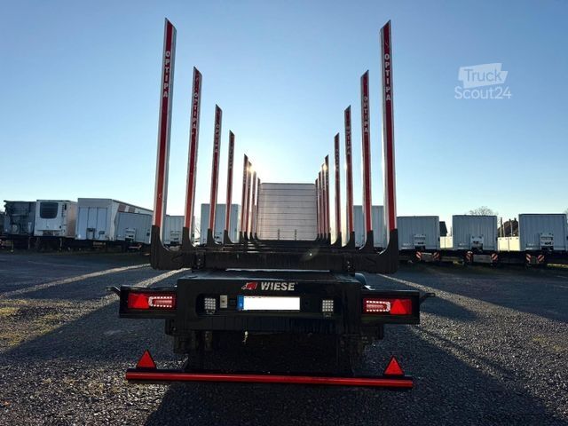 Remorque forestière à grumes PAVIC Holzauflieger mit Schemel und Rungen