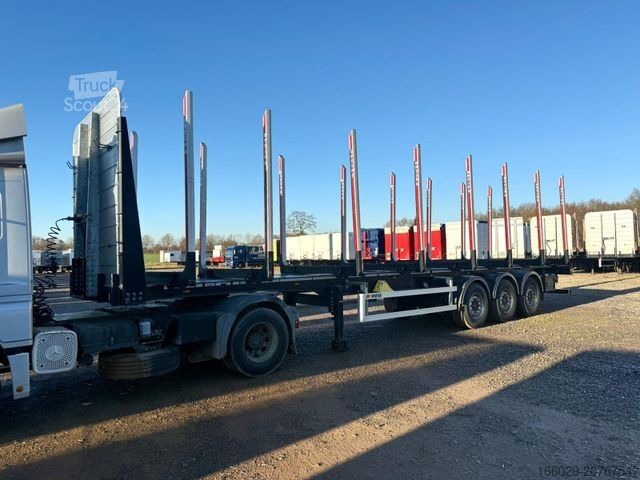 Remorque forestière à grumes PAVIC Holzauflieger mit Schemel und Rungen