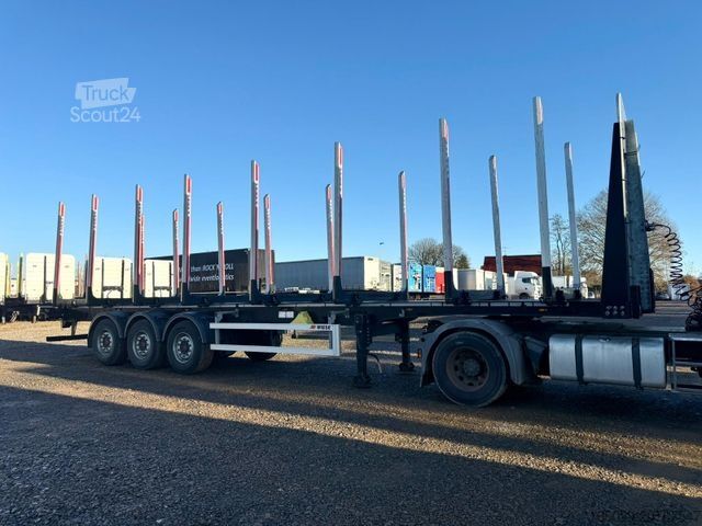 Remorque forestière à grumes PAVIC Holzauflieger mit Schemel und Rungen