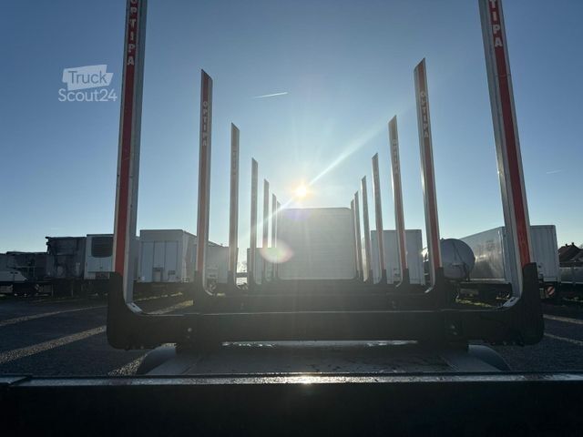 Remorque forestière à grumes PAVIC Holzauflieger mit Schemel und Rungen