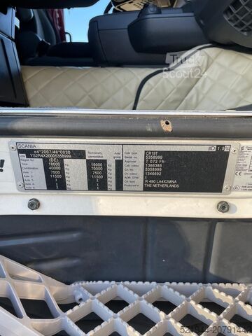 Standarta vilcējs SCANIA Scania R 490 Topline Retarder Standklima