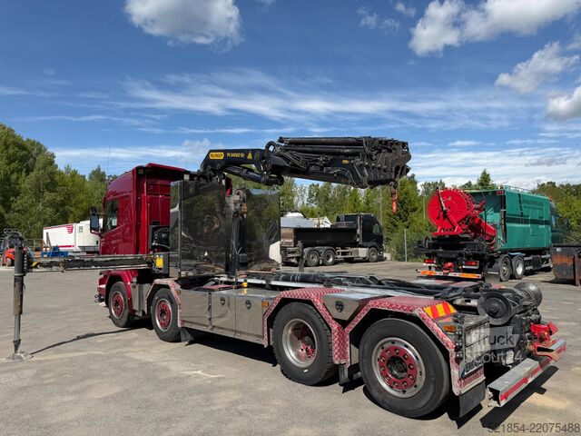 Innenlader Scania G490 8x2*6, Hooklift + Crane PK34002, 2015