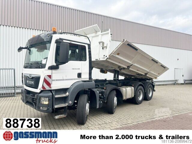 Basculantă MAN TGS 35.460 8X4 BB, Meiller Bordmatik, Rollplane,