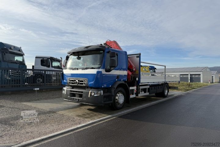 Jeřáb na nákladním automobilu Renault D Wide 18.380 4x2 F135A.22 / Swiss-Vehicle