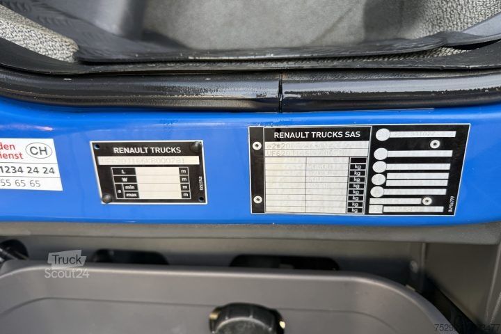 Jeřáb na nákladním automobilu Renault D Wide 18.380 4x2 F135A.22 / Swiss-Vehicle