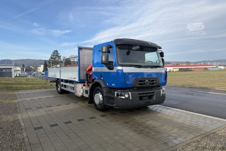 Jeřáb na nákladním automobilu Renault D Wide 18.380 4x2 PK 12002 EH / Swiss-Vehicle
