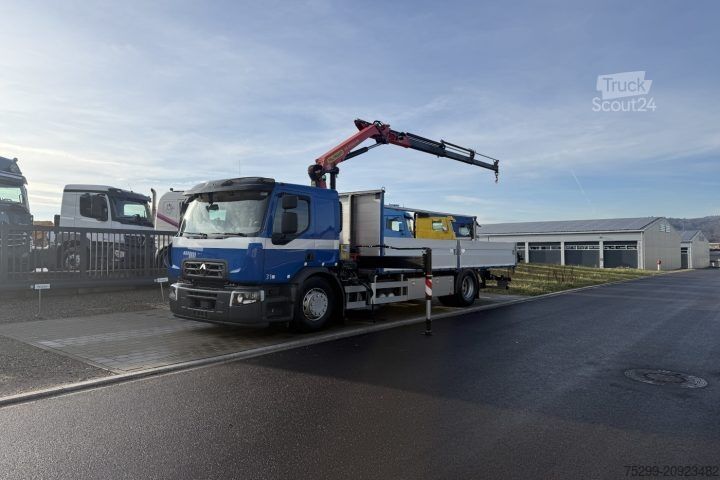 Jeřáb na nákladním automobilu Renault D Wide 18.380 4x2 PK 12002 EH / Swiss-Vehicle