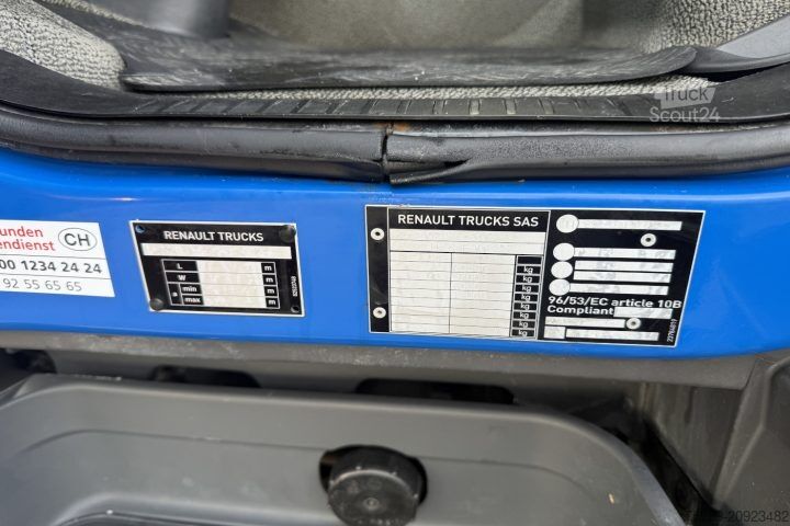 Jeřáb na nákladním automobilu Renault D Wide 18.380 4x2 PK 12002 EH / Swiss-Vehicle