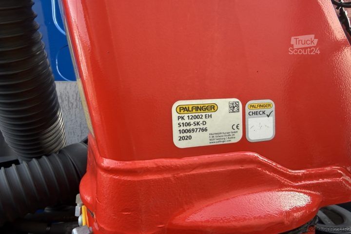 Jeřáb na nákladním automobilu Renault D Wide 18.380 4x2 PK 12002 EH / Swiss-Vehicle