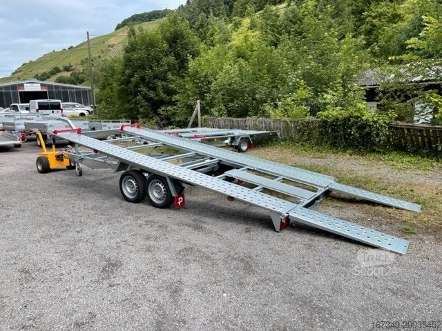 Reboque porta-carros PONGRATZ L-AT 470 T-K 3.500kg - Kippbar! - 470x202cm