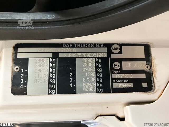 Tipper med kran DAF FAN 75 CF 250 Hiab 14 Tonmeter laadkraan
