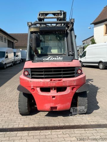 Voorlader vorkheftruck LINDE H60D Duplex Seitensch. hydr. Zinken 2,40m Klima