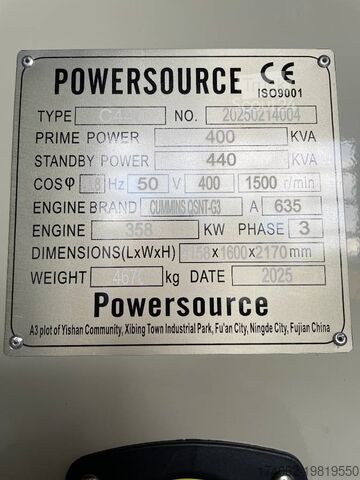 Agregat Cummins QSNT-G3 - 440 kVA Generator - DPX-19844