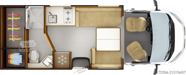 Half-integraal camper RAPIDO Serie 6F 606F