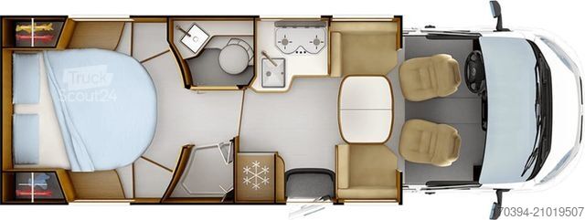 Half-integraal camper RAPIDO Serie 6F 686F