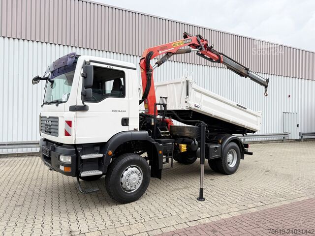 Grue à tour MAN TGM 18.240 4x4 TGM 18.240 4x4 BB mit Kran Palfinger PK9501