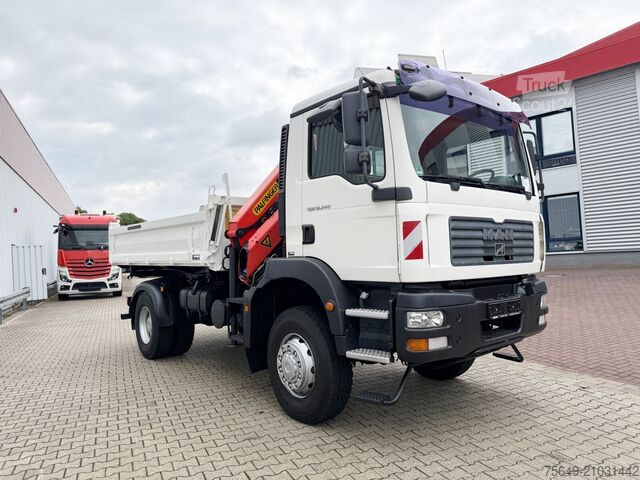 Grue à tour MAN TGM 18.240 4x4 TGM 18.240 4x4 BB mit Kran Palfinger PK9501