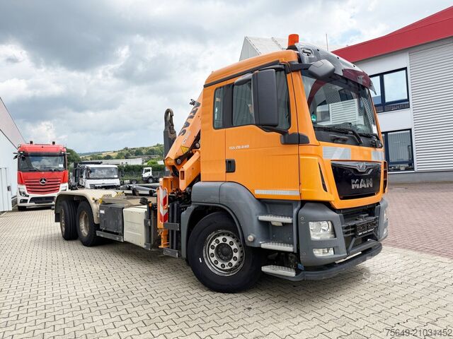 Camion benne à bras amovible MAN TGS 28.440 6x2-4 BL TGS 28.440 6x2-4 BL, Lenk-/Liftachse, Kran Atlas 126.3E-A2L, Funk