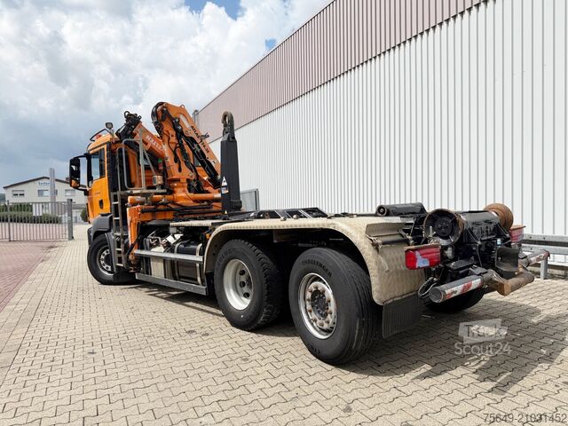 Camion benne à bras amovible MAN TGS 28.440 6x2-4 BL TGS 28.440 6x2-4 BL, Lenk-/Liftachse, Kran Atlas 126.3E-A2L, Funk