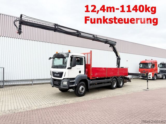 Grue montée sur camion MAN TGS 33.400 6x4 BB TGS 33.400 6x4 BB, Navi, Heckkran PK18002-EH C, Funk