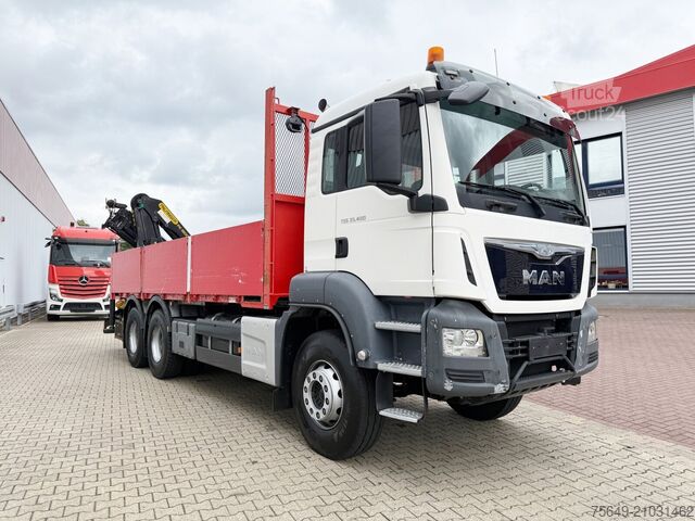 Grue montée sur camion MAN TGS 33.400 6x4 BB TGS 33.400 6x4 BB, Navi, Heckkran PK18002-EH C, Funk