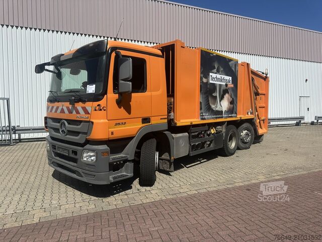 Vuilniswagen Mercedes-Benz Actros 2532 L 6x2 Actros 2532/41 L 6x2, EEV, Lenkachse, Haller X2C M21, Zöller-Schüttung