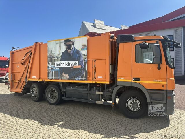 Vuilniswagen Mercedes-Benz Actros 2532 L 6x2 Actros 2532/41 L 6x2, EEV, Lenkachse, Haller X2C M21, Zöller-Schüttung