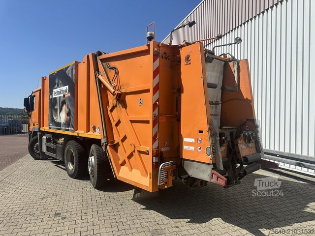 Vuilniswagen Mercedes-Benz Actros 2532 L 6x2 Actros 2532/41 L 6x2, EEV, Lenkachse, Haller X2C M21, Zöller-Schüttung