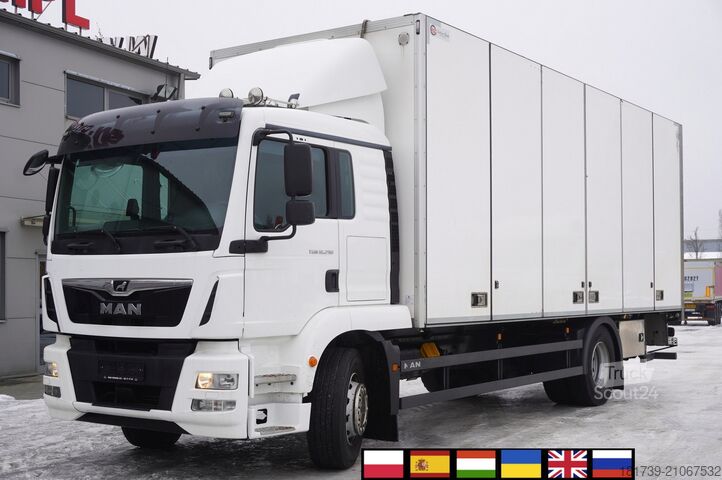 Box truck MAN TGM 18.290 4x2 LL / Container 18 EPAL