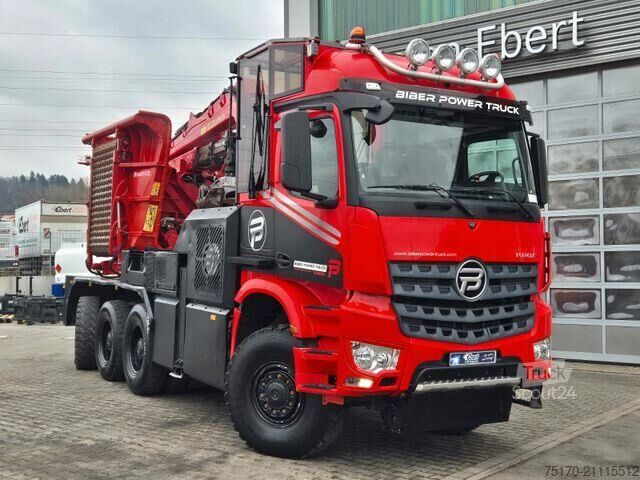 Holztransporter Mercedes-Benz TUROX 8x8 Eschlböck Biber 92 Holzhacker / 1.512h