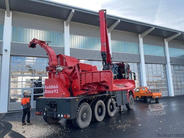 Holztransporter Mercedes-Benz TUROX 8x8 Eschlböck Biber 92 Holzhacker / 1.512h