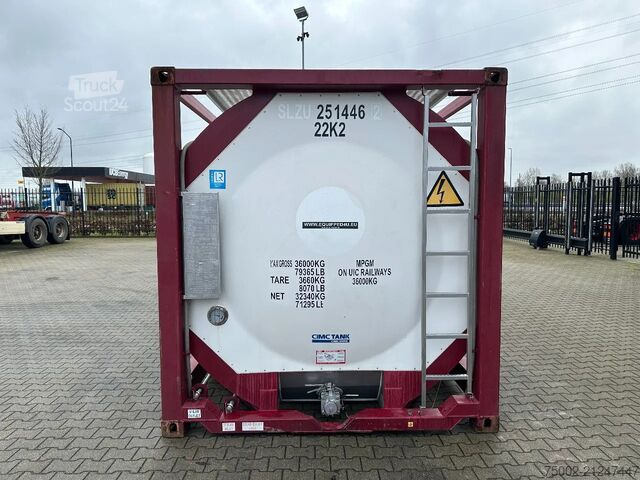 Conteneur-citerne CIMC tankcontainers 20FT ISO /  25.030L / L4BN / 22K2 / T11 / steam...