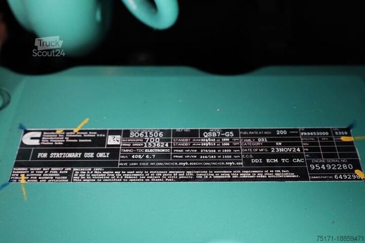 Toplam Cummins C220D5EQ Declaration of Conformity, Diesel, 220kVA