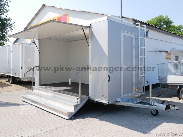 Sales trailer, promotion trailer, exhibition trailer Vezeko Promotionanhänger Messeanhänger Treppe B