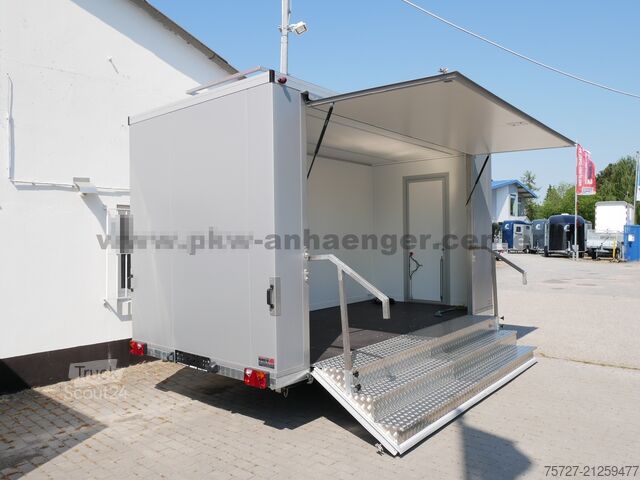 Sales trailer, promotion trailer, exhibition trailer Vezeko Promotionanhänger Messeanhänger Treppe B
