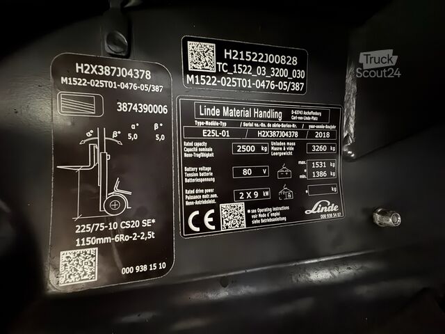 Wózek widłowy Linde E 25 L-02 [ID: 93]