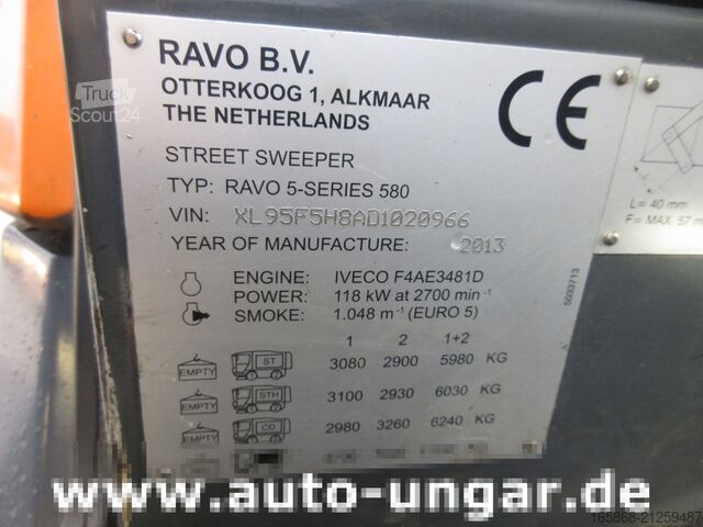 Balayeuse de voirie Ravo 580 Euro 5 2-Besen 50km/h Kehrmaschine S