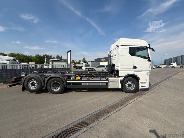 Camion benne à bras amovible MAN TGX 26.540 BL Meiller Tectum RS21.70 MIETE