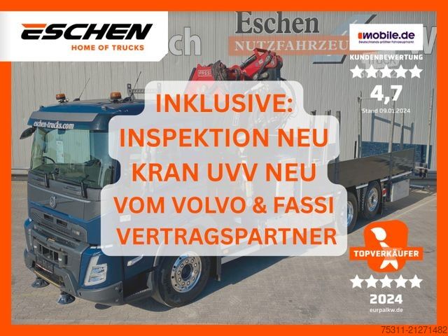 Grúa montada en camión VOLVO FMX 500| Fassi545RA2*FLY-Jib*Winde*6-fach Stütze