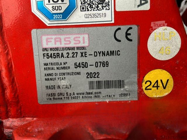 Grúa montada en camión VOLVO FMX 500| Fassi545RA2*FLY-Jib*Winde*6-fach Stütze