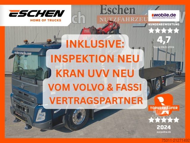 Camión de plataforma VOLVO FMX 500| Fassi545RA2*FLY-Jib*Winde*6-fach Stütze