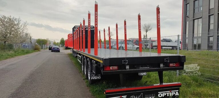 Transportator de lemn PAVIC 3-Achs Plattform-Auflieger Typ 144 SONDERPREIS!...