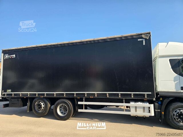 Platós teherautó ponyvával IVECO STRALIS 260S36 CENTINATO M 8,30 EURO 6