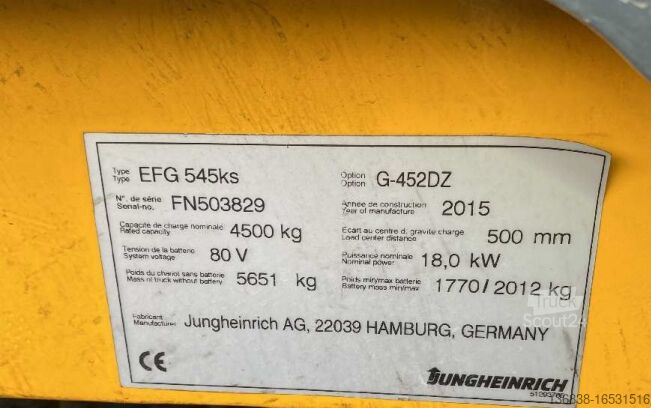 Heftruck Jungheinrich EFG 545