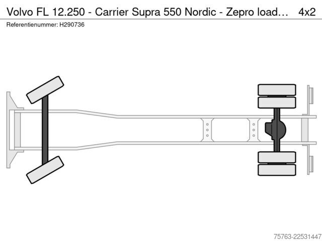 Trasporto refrigerato/congelato Volvo FL 12.250 - Carrier Supra 550 Nordic - Zepro lo...