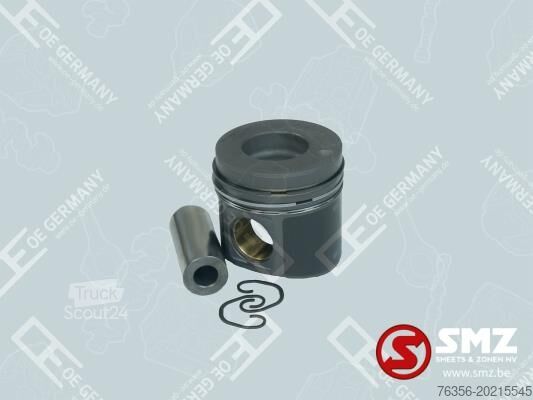 Piesă de motor Mercedes Zuiger met zuigerveer OM441,442,443 A/LA 128mm