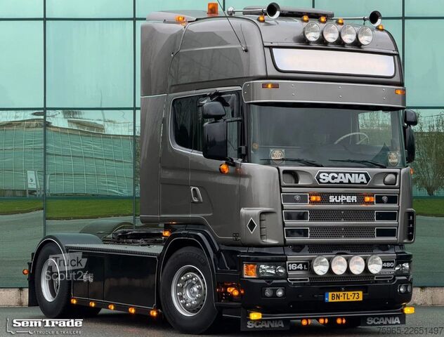 Standard dragbil SCANIA R164-480 V8 KING RETARDER MANUAL GEARBOX SHOWTRU