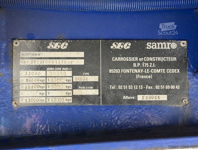 Kylsläpvagn SAMRO ISO BOX THERMO KING ONLY 846 ENGINE HOURS STEERI