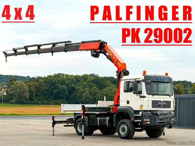 Grue montée sur camion MAN TGA 18.430 * PALFINGER PK 29002 + FUNK * 4x4!