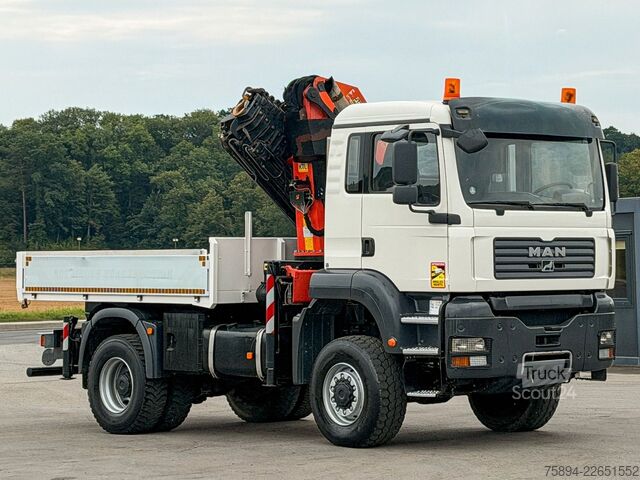 Grue montée sur camion MAN TGA 18.430 * PALFINGER PK 29002 + FUNK * 4x4!